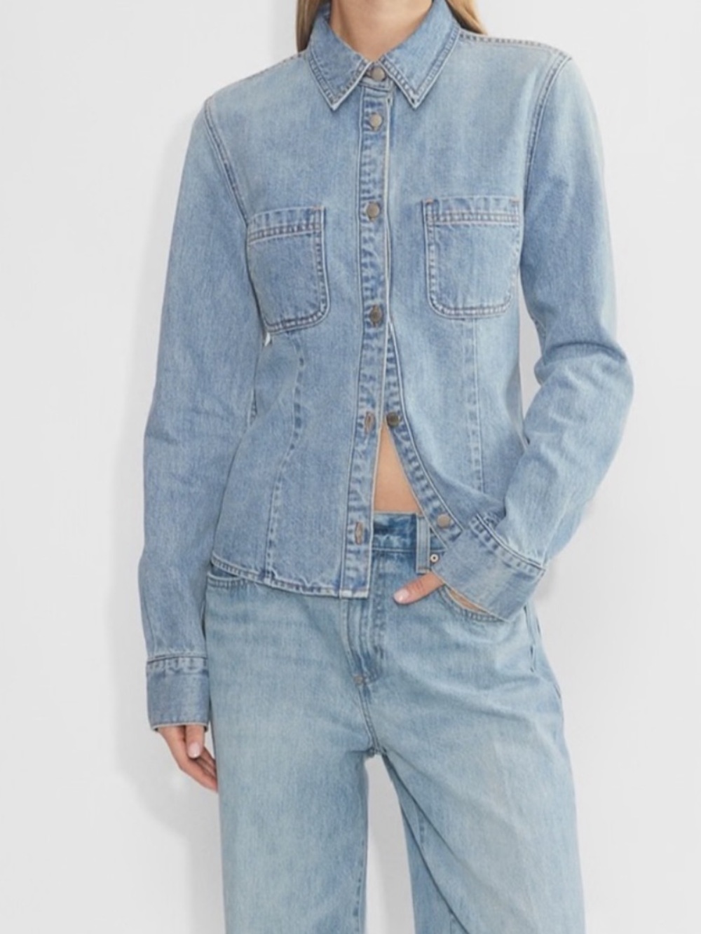 Denim Forum The '90s Sculpt Denim Shirt - Picture 2 of 7